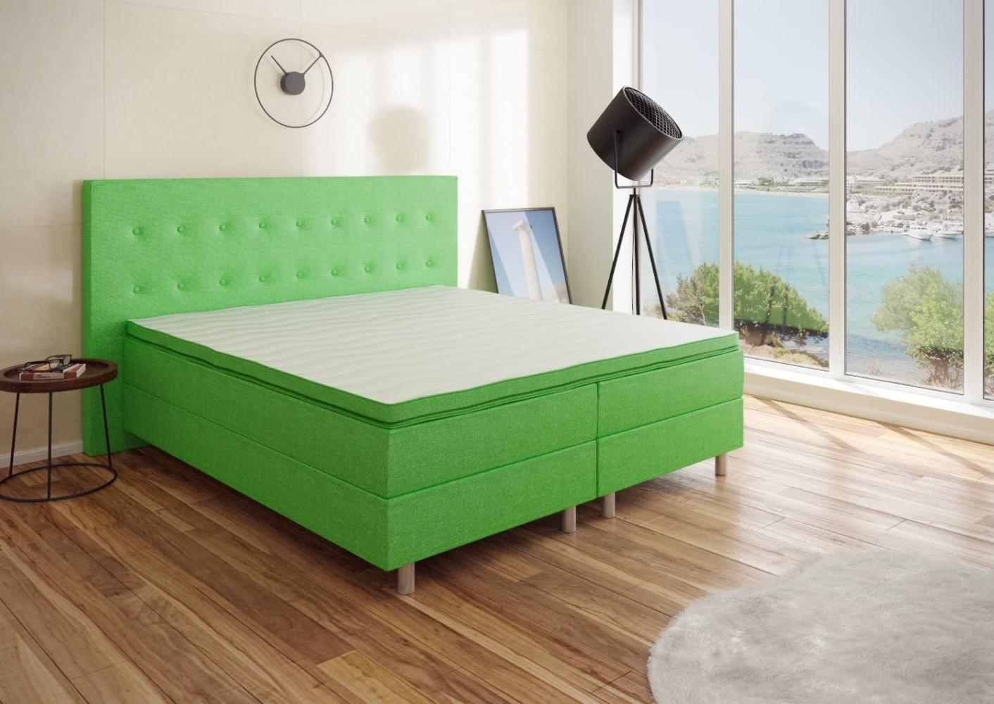 Best For You Boxspringbett Neo First Class Bett Polsterbett Apfelgrün Viele Größen 200x200 Bild 1