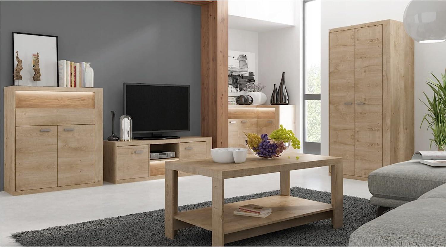 Stylefy Nerimo Kommode IV Ribbeck Eiche mit LED-Beleuchtung Bild 1