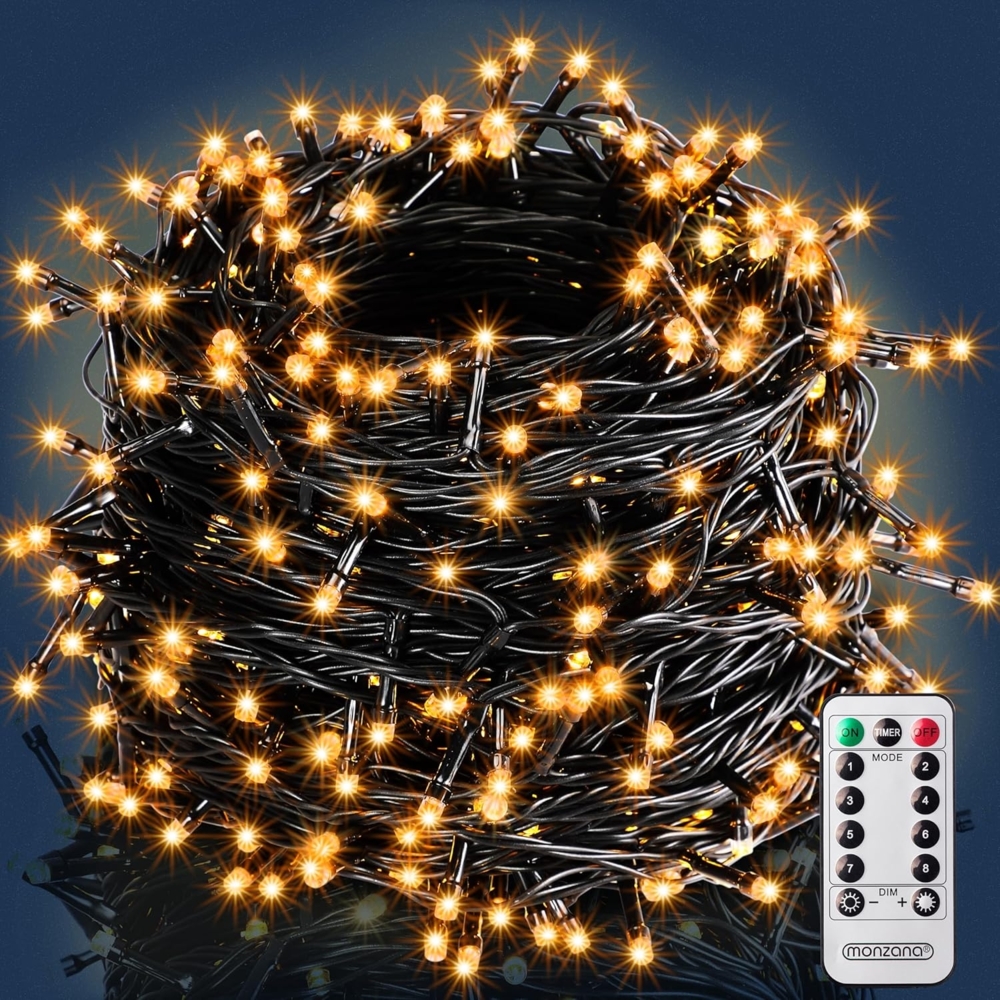 monzana Lichterkette, 200/400/600 LEDs warmweiß/kaltweiß/bunt Weihnachtsbaum Bild 1