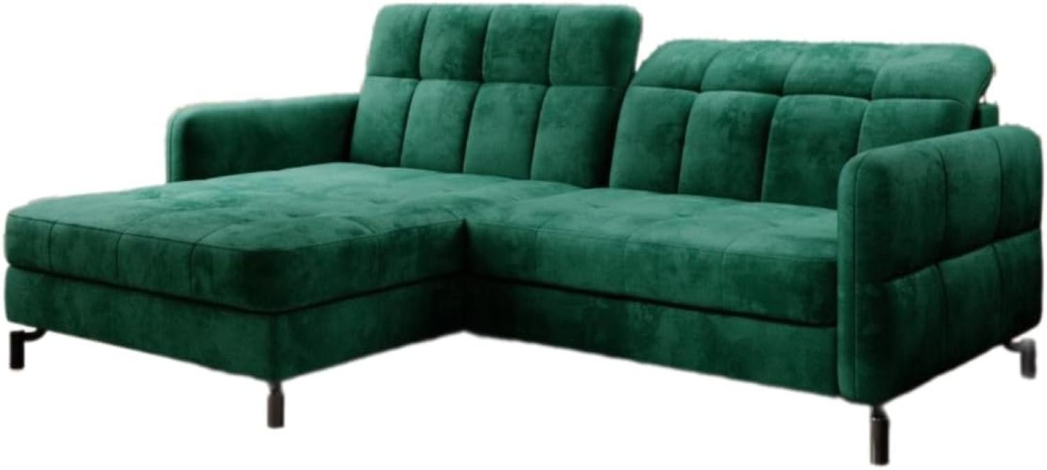 Designer Sofa Loria mit Schlaf- und Klappfunktion Grün Links Bild 1