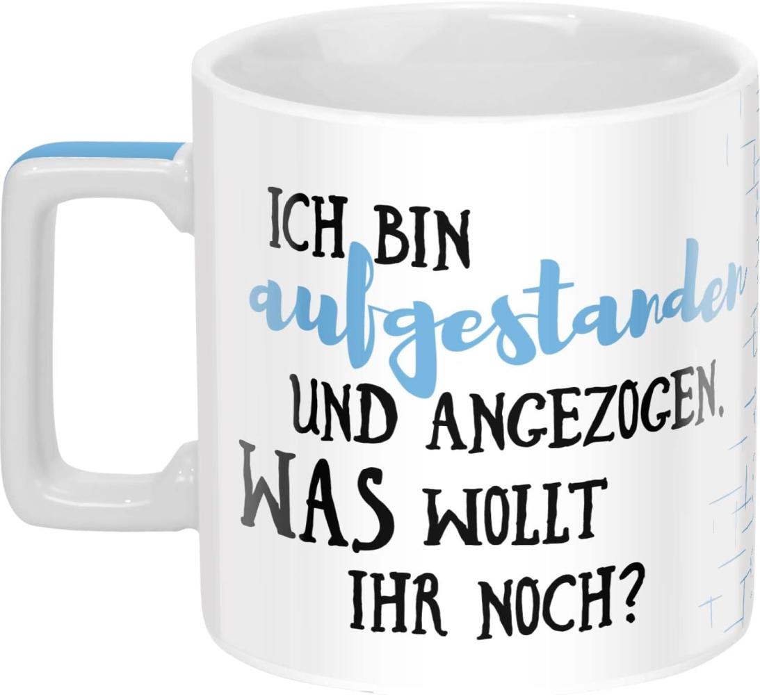 Sheepworld Tasse mit Spruch "Aufgestanden" | Sheepworld Wortheld-Tasse, Porzellan, 45 cl, Mehrfarbig | Tasse lustig, Sprüche-Tasse | 47770 Bild 1