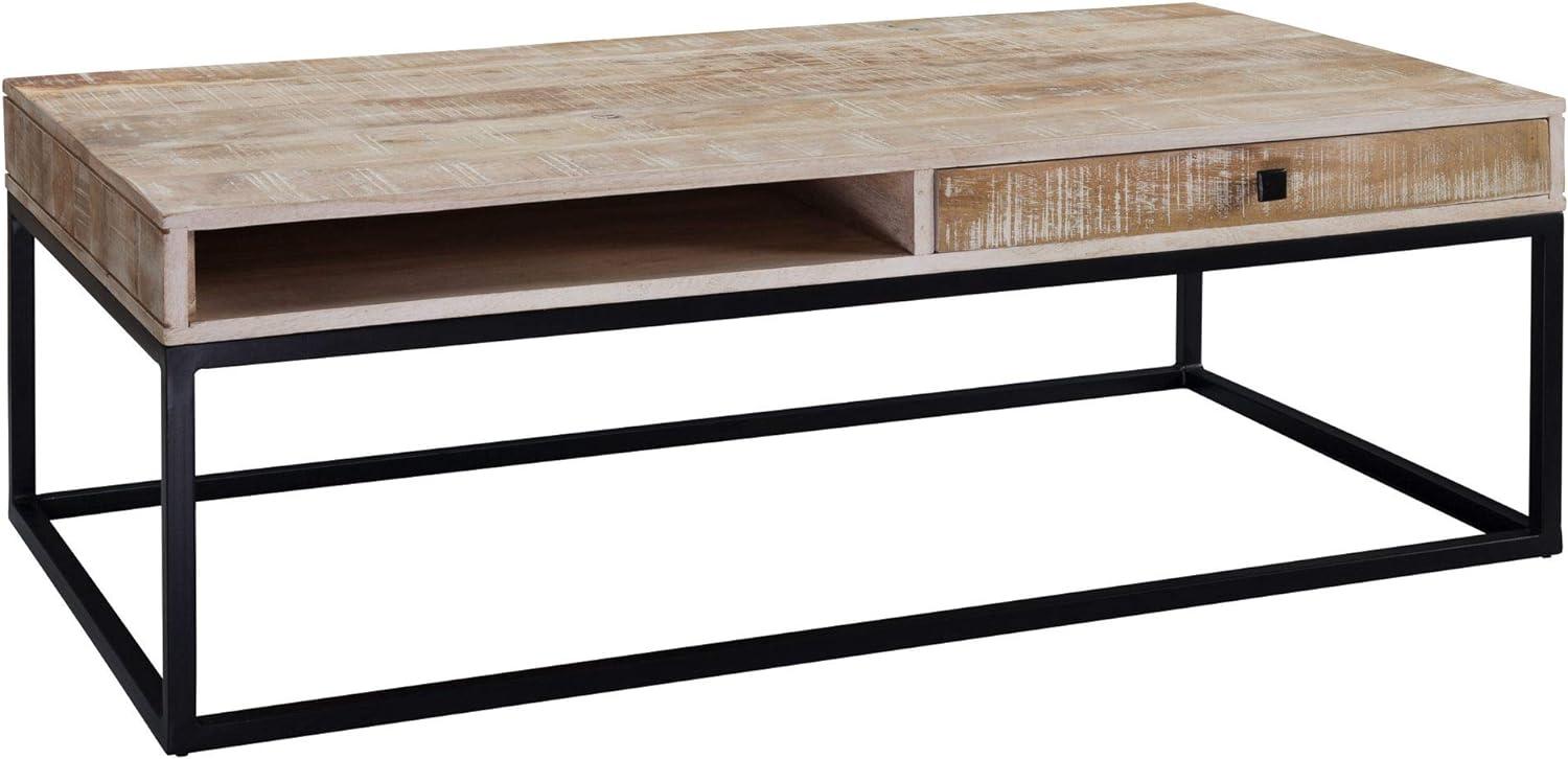 Wohnling Esszimmertisch Sheesham rustikal Massiv-Holz 160x80 Bild 1