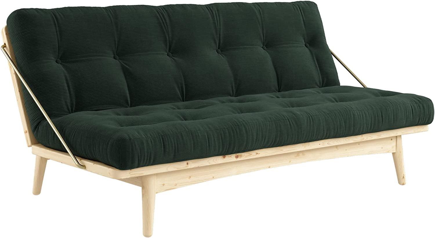 KARUP DESIGN FOLK Schlafsofa Cord Gestell Natur Matratze Grün Bild 1