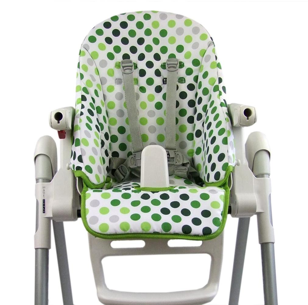 BAMBINIWELT Ersatzbezug Sitzkissen Bezug kompatibel mit Peg Perego Prima Pappa ZERO3 & SIESTA (pistazie Punkte) Bild 1