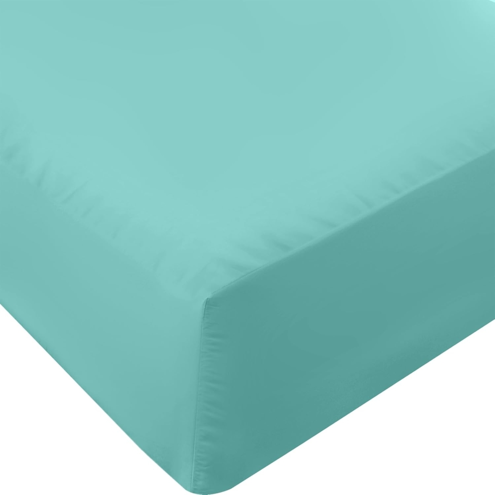 Utopia Bedding Spannbetttuch – Bettlaken – Tiefe Tasche – weiche Mikrofaser – schrumpf- und lichtbeständig – pflegeleicht – nur 1 Spannbetttuch (Spa-Blau) Bild 1