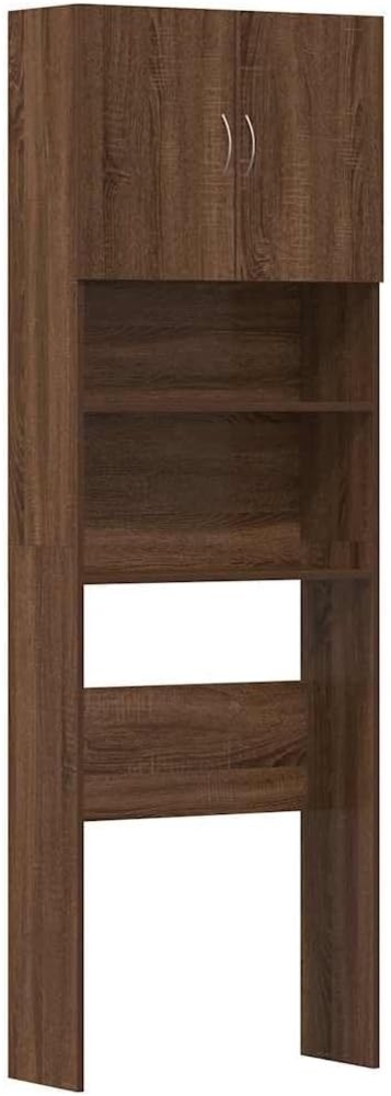 vidaXL Waschmaschinenumbauschrank Waschmaschinenschrank Braun Eichen-Optik 64x24x190 cm (1-St) Bild 1