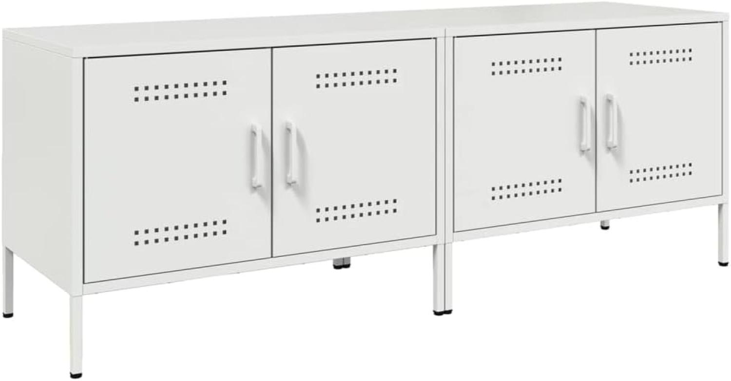 TV-Schränke 2 Stk. Weiß 68x39x50,5 cm Stahl 842945 Bild 1