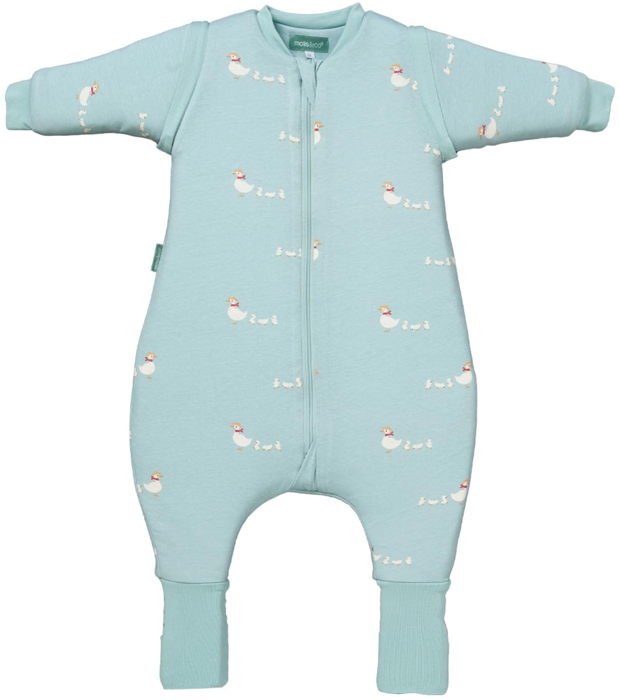 molis&co. Baby-Schlafsack mit Füßen, abnehmbare Ärmel und Socken. 2.5 TOG. Ideal für die Übergangszeit und den Winter. 100% Baumwolle (Oeko-TEX 100). (Duck Family, 100 cm (4 Jahre)) Bild 1