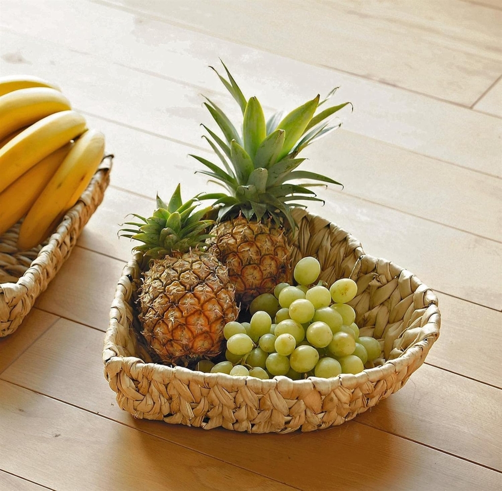 Schale "Herz" aus Wasserhyazinthe, Dekoschale, Obstschale Bild 1