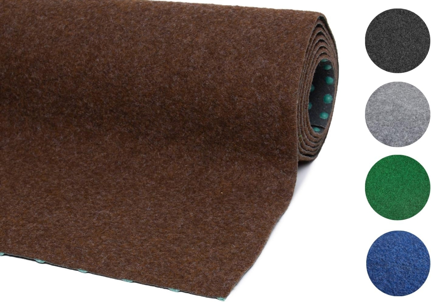 misento Kunstrasen Outdoor Teppich - wetterfester Rasenteppich für Balkon, Terrasse & Garten - leicht zu verlegen - 400x500 cm, Braun Bild 1