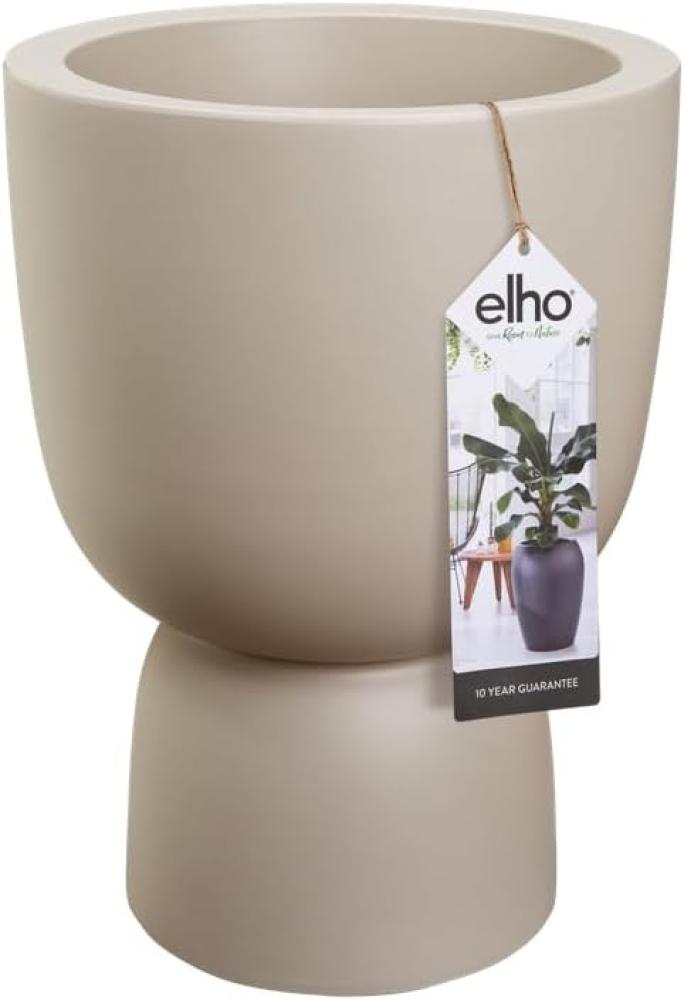 elho Pure Coupe 35 - Blumentopf für Innen & Außen - Ø 34. 9 x H 49. 0 cm - Beige/Balanced Beige Bild 1