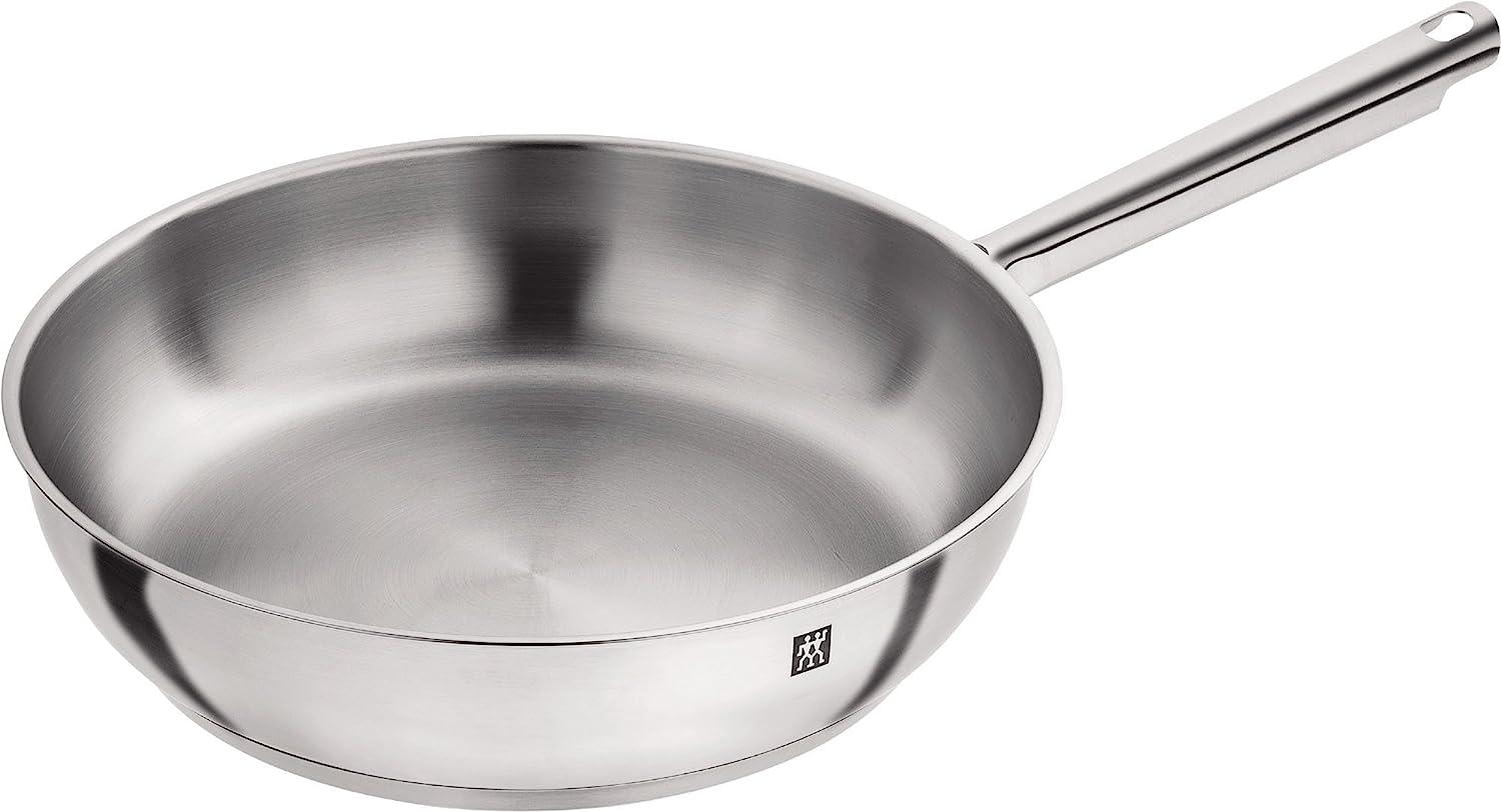 Zwilling Base, Rund, Allzweckpfanne, Edelstahl, Edelstahl, Keramik, Gas, Halogen, Induktion, Versiegelte Platte, Edelstahl Bild 1