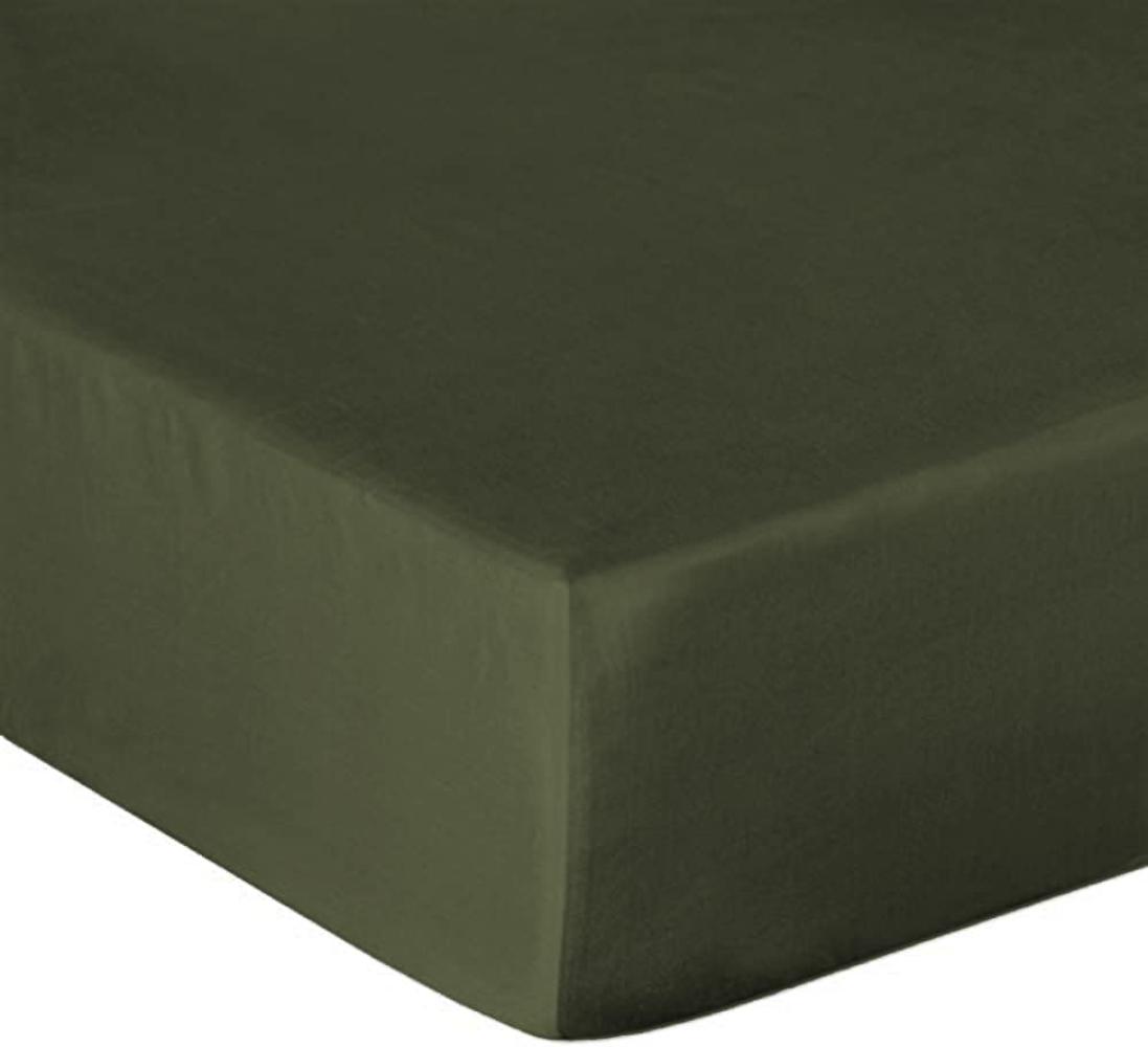 Heckett and Lane Mako Satin 1 x Spannbettlaken 140200 cm Elementi Calla Green Bild 1