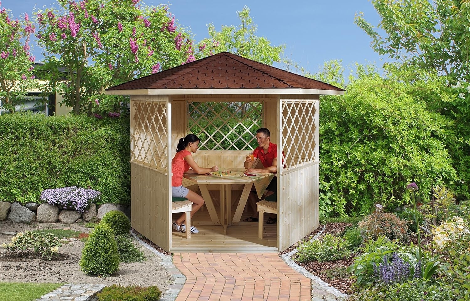 weka Pavillon 233 Alles dabei Gartenpavillon Bild 1