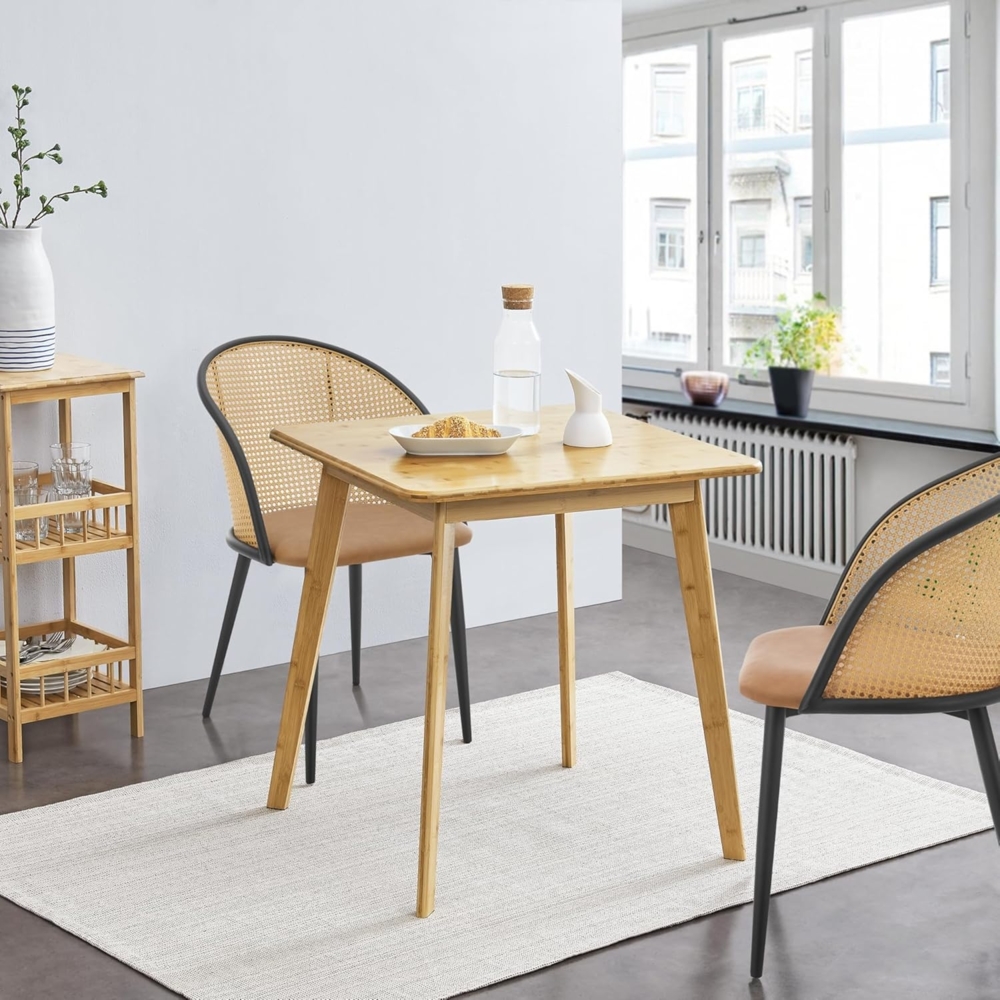 Esstisch Närpes für 2 Personen Bambus 75x70x70 cm [en. casa] Bild 1