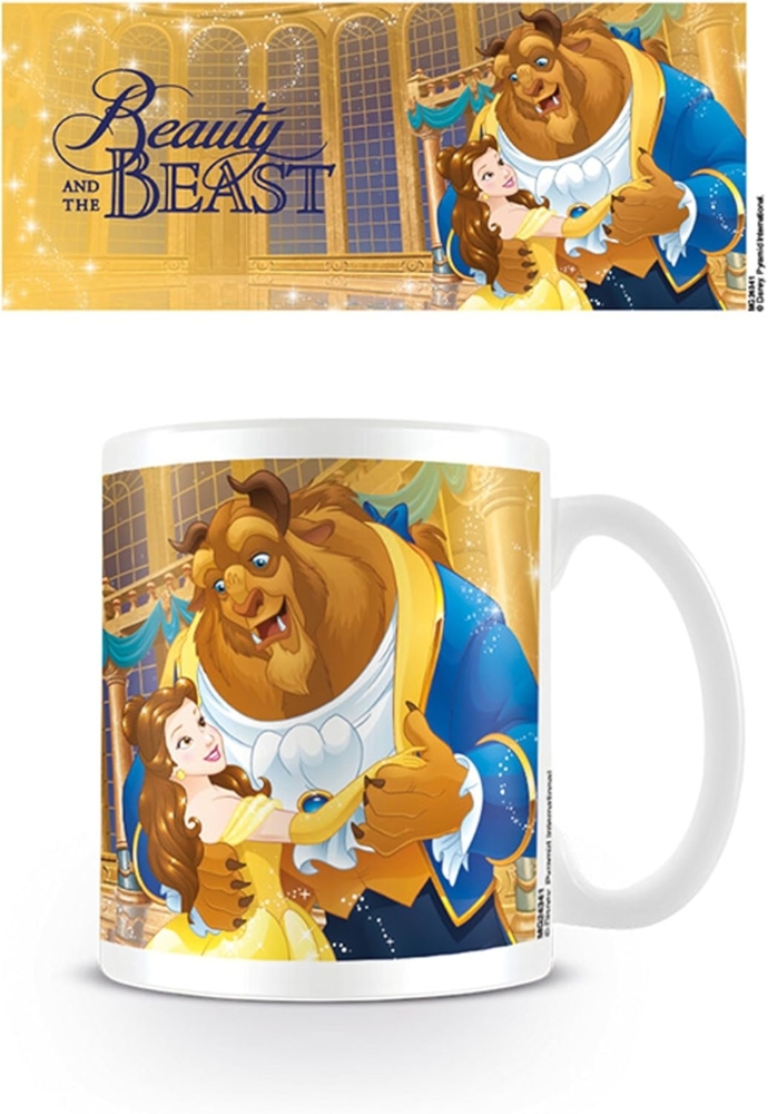 empireposter Disney Schöne und das Biest Tale As Old As Time Größe (cm), ca. Ø8,5 H9,5 Beschreibung: Keramik Tasse, weiß, bedruckt, Fassungsvermögen 320 ml, offiziell lizenziert, spülmaschinen und mikrowellenfest Bild 1