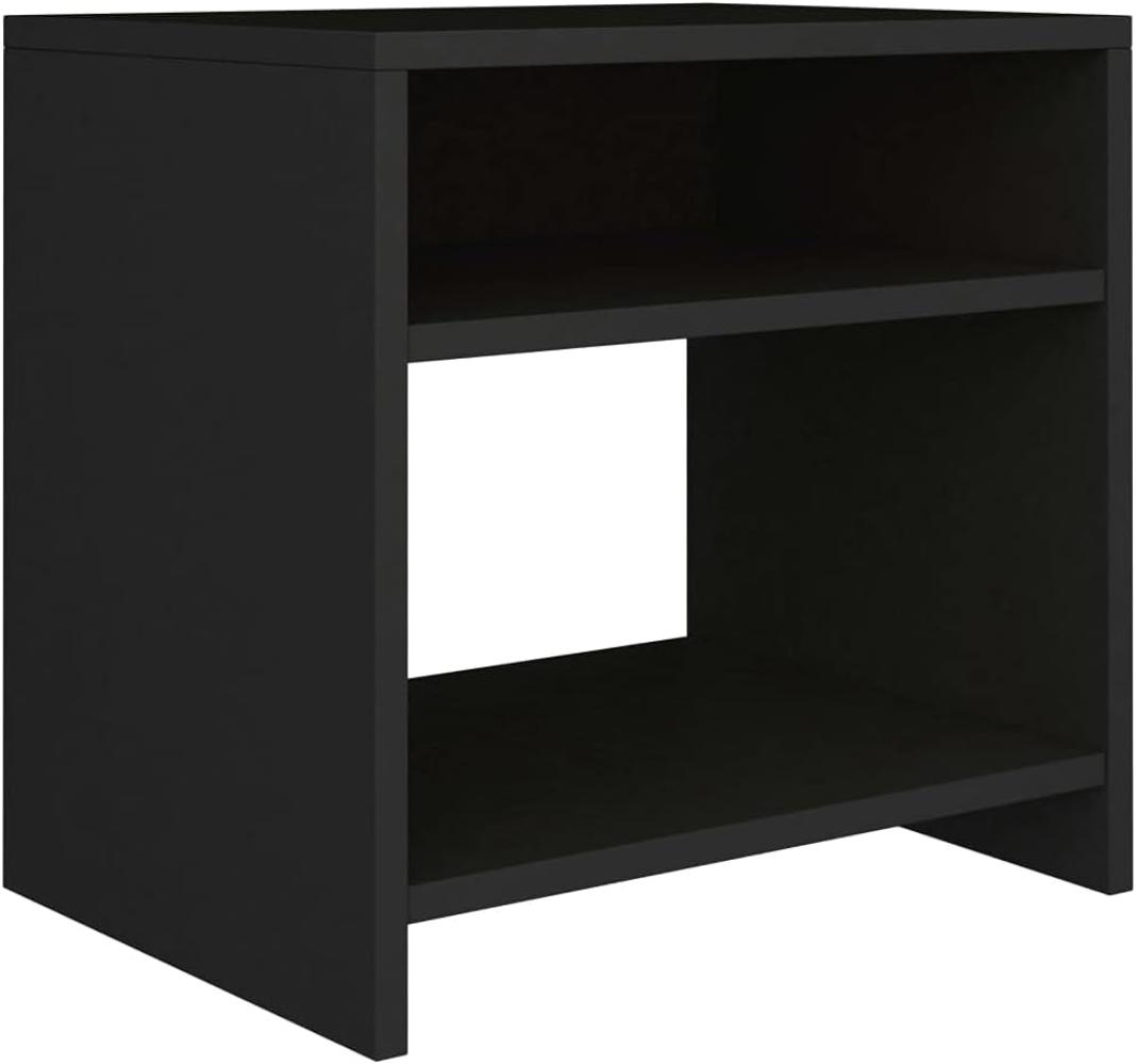 vidaXL Nachttisch Schwarz 40 x 30 x 40 cm Spanplatte [800011] Bild 1