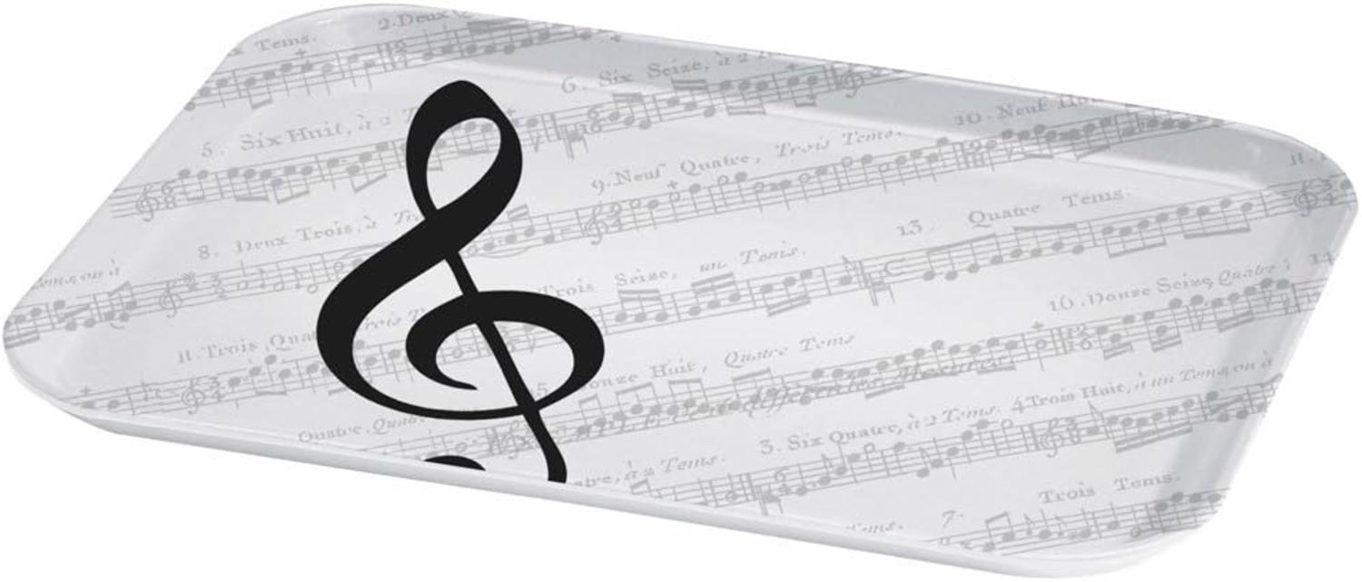 Tablett aus Birkenholz I Love Music 27x20 cm Bild 1