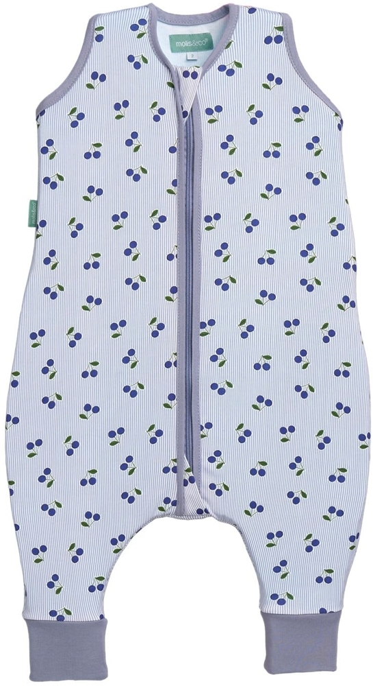 molis&co - Baby Schlafsack mit Füßen 0.5 TOG - Sommerschlafsack für Jungen - Kinder Babyschlafsack mit Beinen - 100% Baumwolle (Oeko-TEX 100), Premium Qualität - Cherries (90 cm) Bild 1