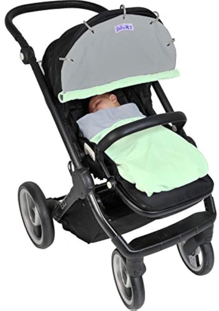 The Original Dooky Bezug aus Baumwolle für Kinderwagen und Buggy, Reversible weich, strapazierfähig Menta e Grigio Bild 1