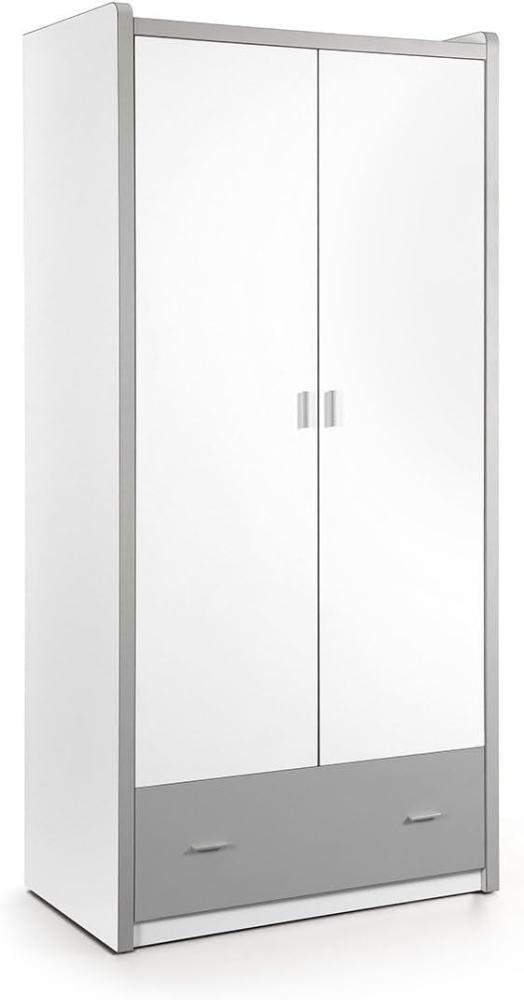 Vipack 'Bonny' Kleiderschrank 2-türig weiß/grau Bild 1