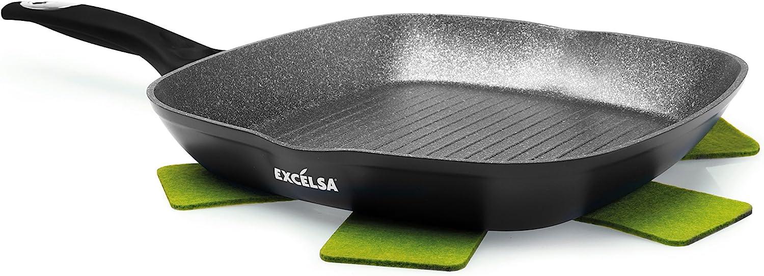 Excelsa Ecoenergy Grillplatte, Aluminium geschmiedet, schwarz Bild 1