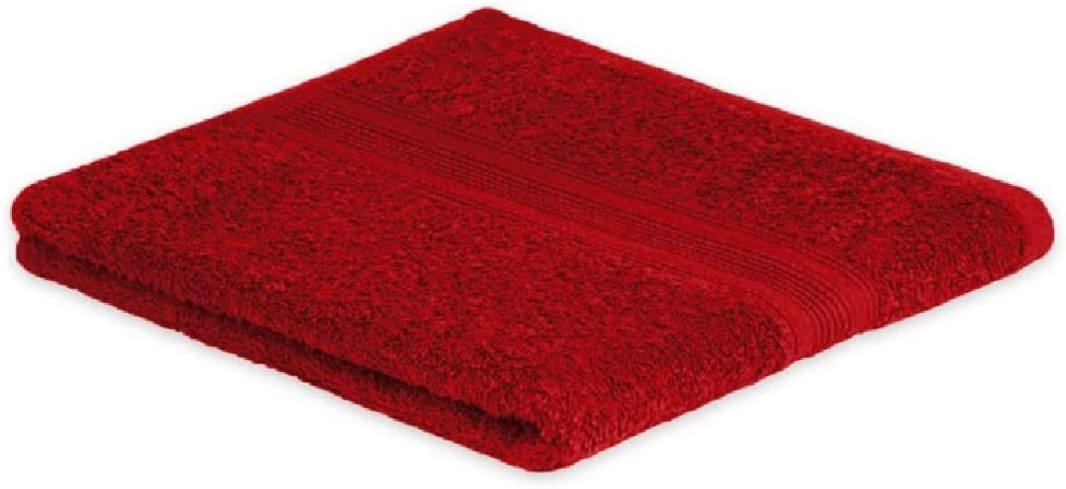 Handtuch Frottier 500 g/m² 50 x 100 cm Rot Bild 1