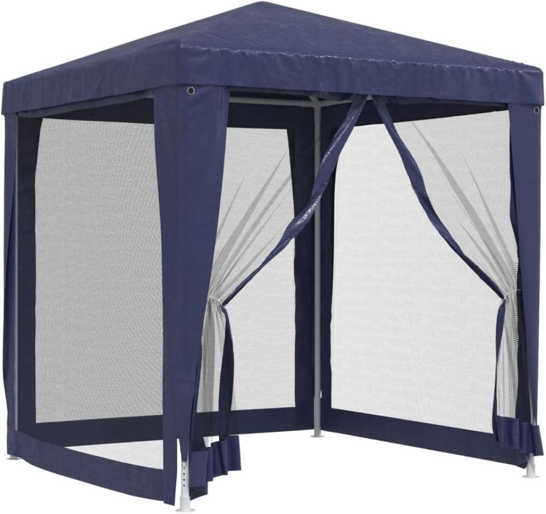 vidaXL Partyzelt mit 4 Mesh-Seitenwänden Blau 2x2 m HDPE 319217 Bild 1