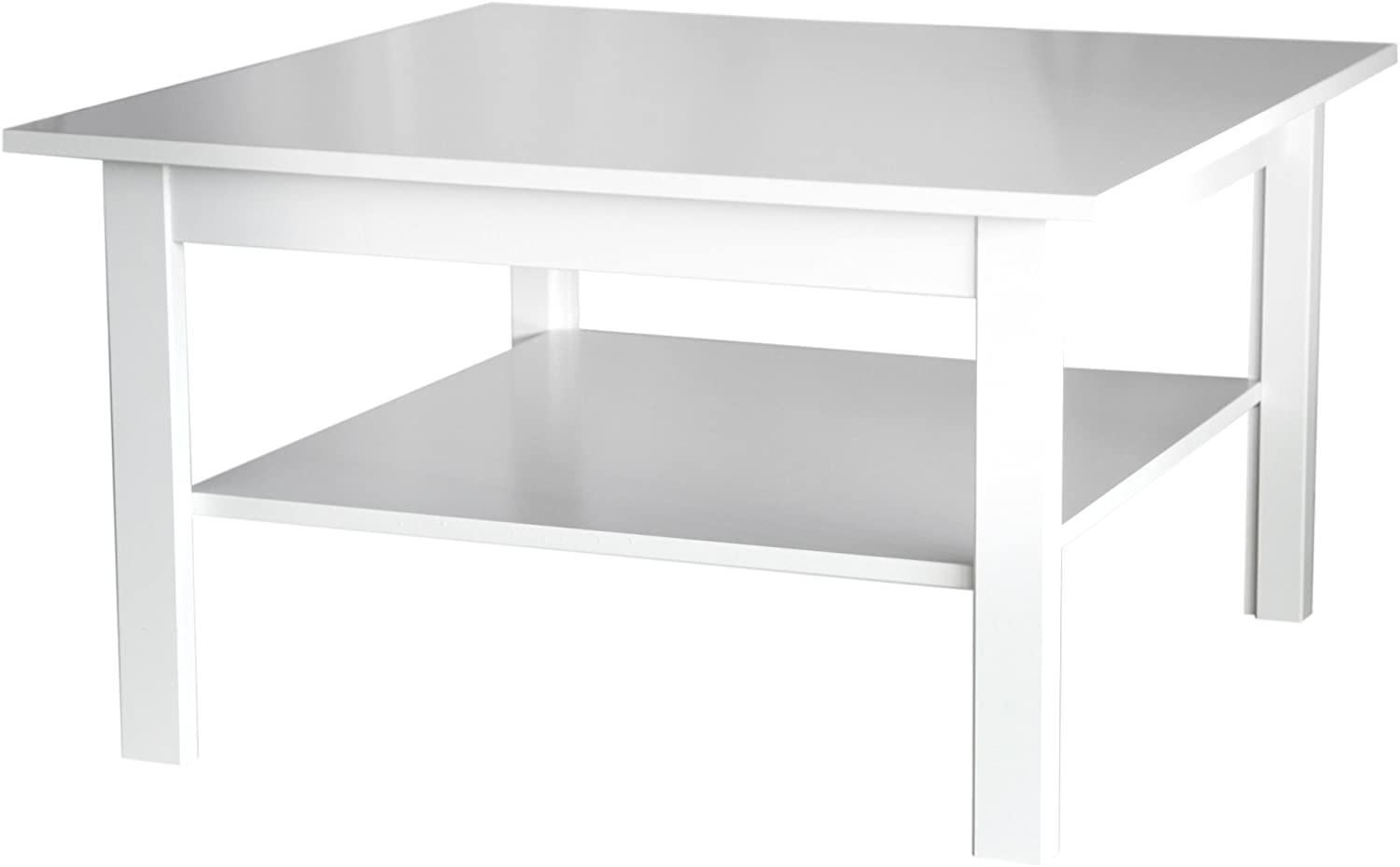 STEENS 'Katarina' Couchtisch mit Ablage, Weiß, 85 x 85 x 50 cm Bild 1