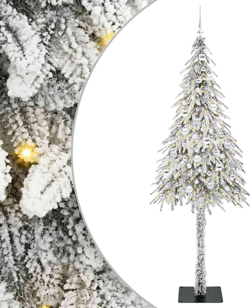 vidaXL Weihnachtsbaum mit 300 LEDs Weiß 210 cm PE und Stahl 3396247 Bild 1