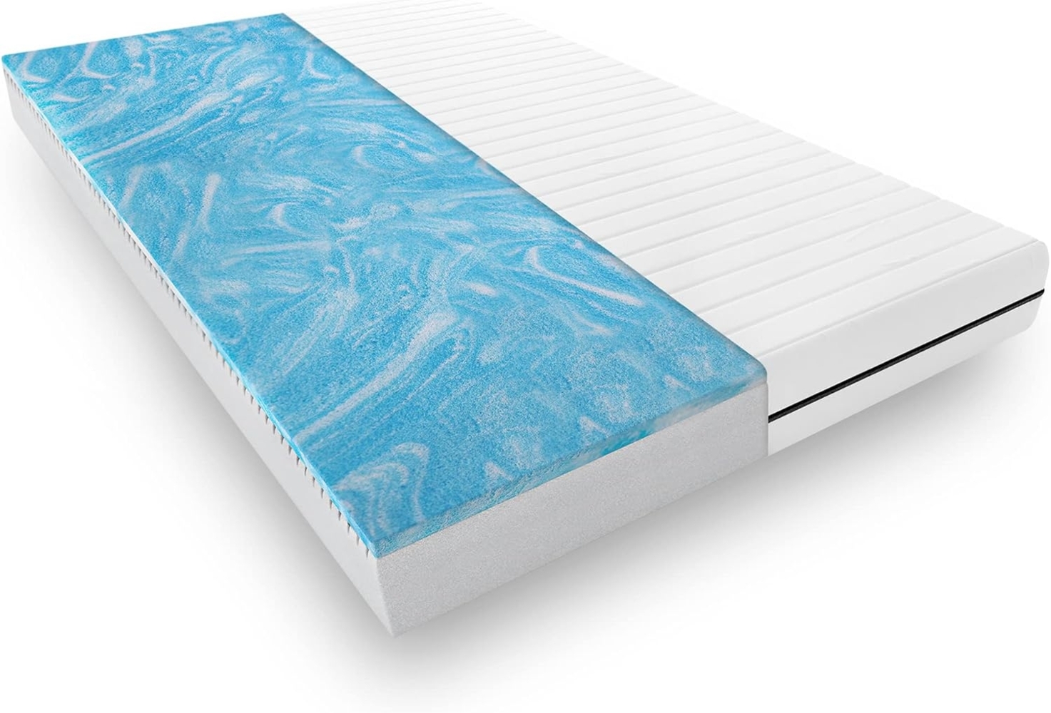 Mister Sandman Gelmatratze 120x200, hochwertige Matratze mit Gelauflage, Matratze mit Duo-Kern mit Premium Doppeltuch Bezug, Gelschaummatratze Bild 1