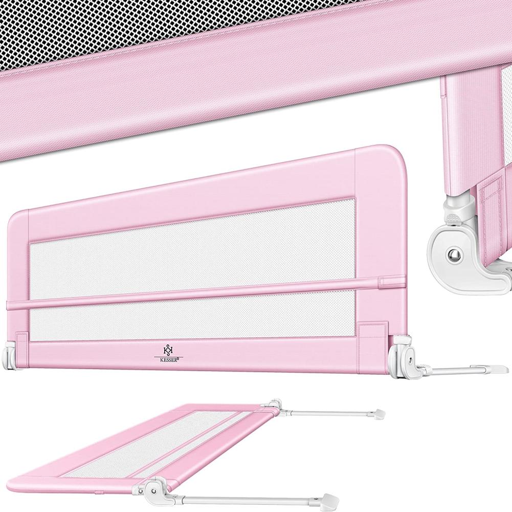 KESSER® Bettschutzgitter für Kinder, Rosa, 120cm Bild 1