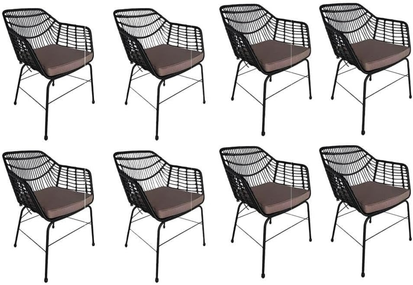 HOME DELUXE Gartenstuhl inkl. Sitzkissen TARA - 8er Set Bild 1