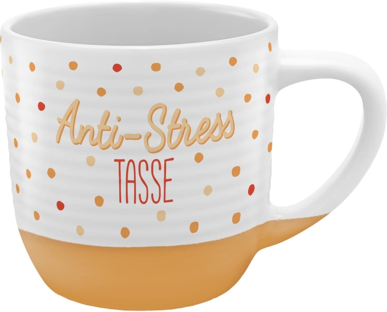 GRUSS & CO Tasse mit Rillen "Anti-Stress Tasse" | Steinzeug, 40 cl, mehrfarbig | Geschenk Freunde | 48443 Bild 1