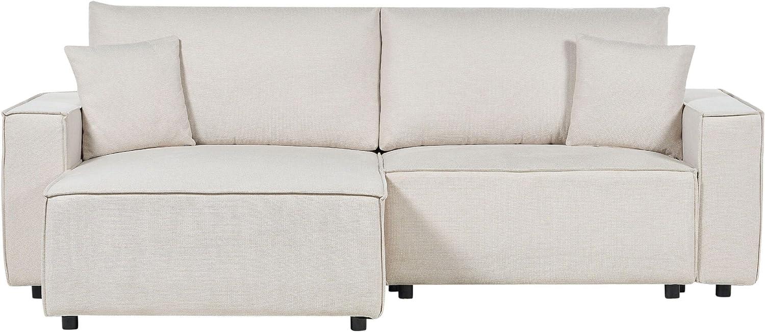 Ecksofa KARILA Helles Beige Rechtsseitig Bild 1