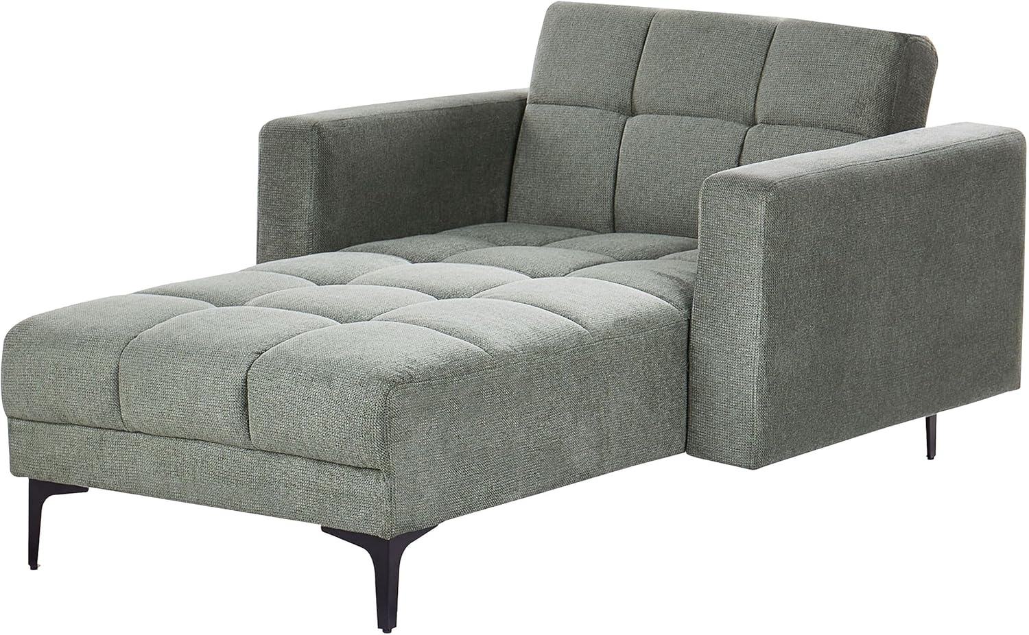 Chaiselongue Stoff dunkelgrün ALNES Bild 1