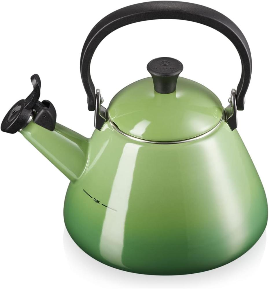 Le Creuset 'Kone' Wasserkessel mit Pfeife, Stahl bamboo green, 1,6 l Bild 1