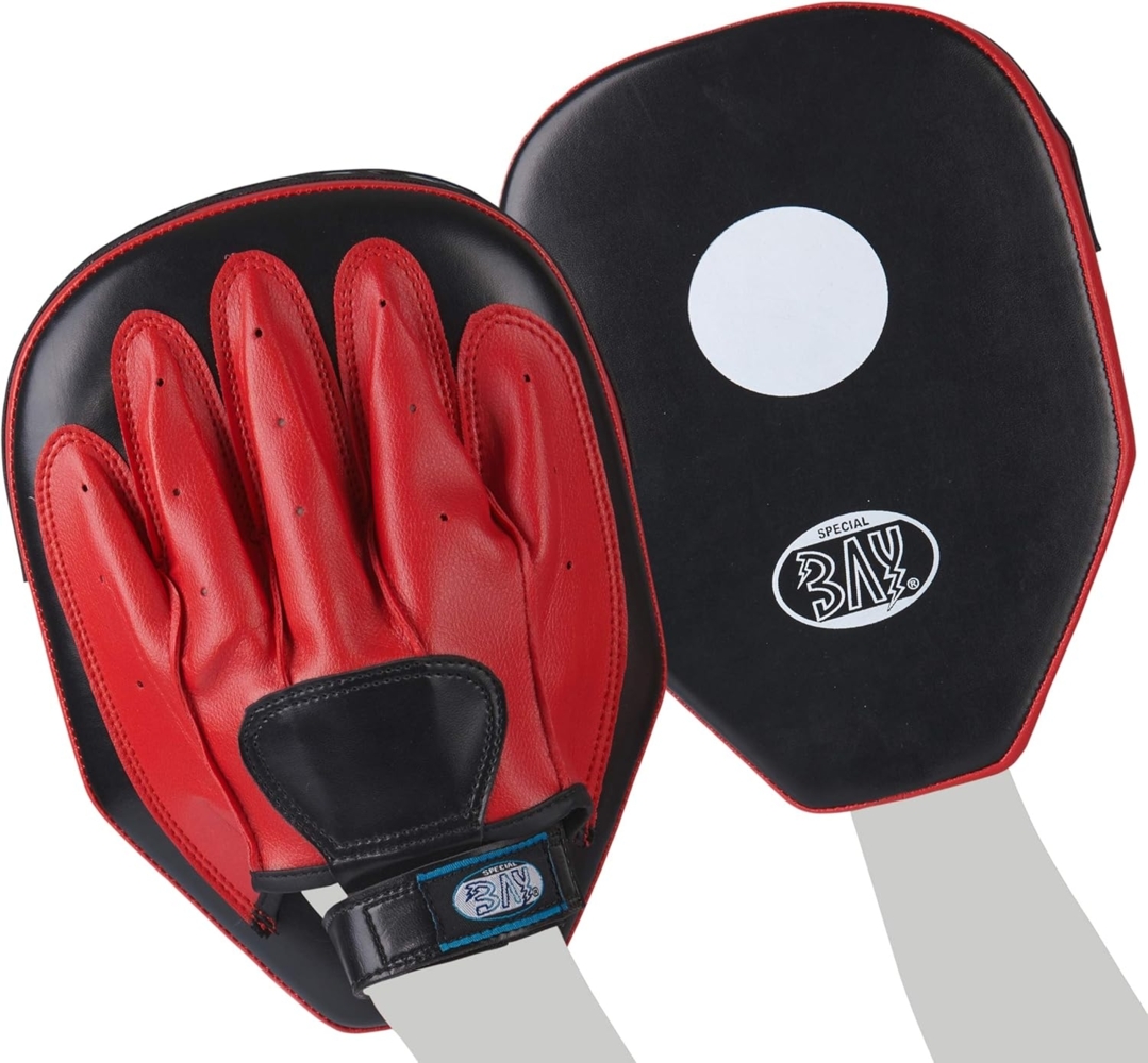 BAY-Sports Pratze Trainerpratzen Multi Rund Handpratzen Schlagplolster Schlagkissen, Krav Maga Karate Taekwondo Kickboxen Kampfsport Bild 1