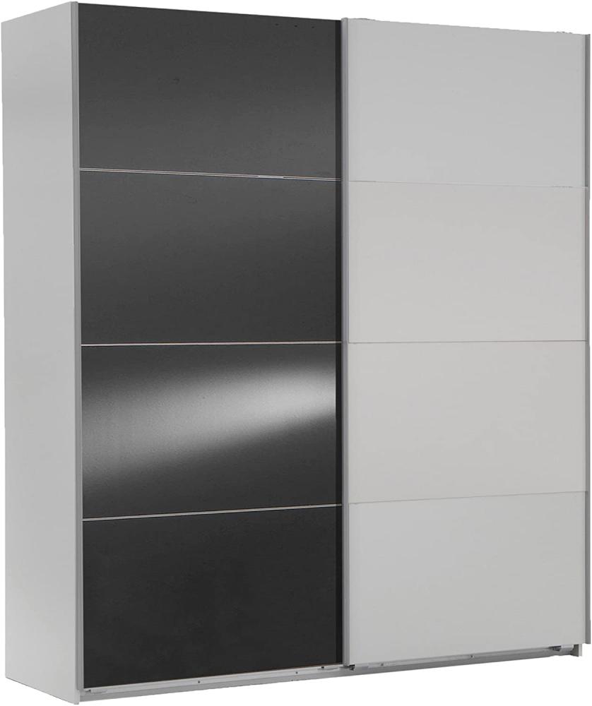 Schwebetürenschrank Easy Plus Kleiderschrank 180 x 65 x 210 cm weiß grauglas Spiegel Bild 1