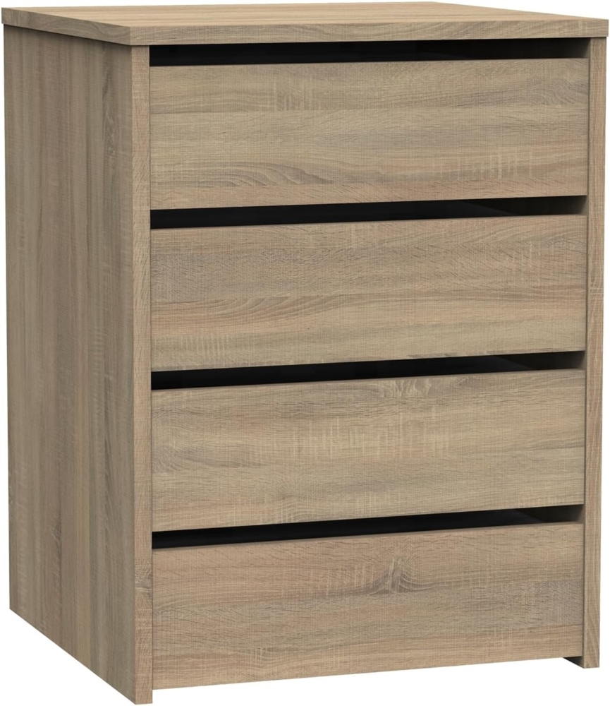 Muebles Pitarch | Kommode 4 Schubladen, Cambrian Eiche, 63,5 x 46 x 45 cm (Höhe x Breite x Tiefe), Kollektion Tibet Bild 1
