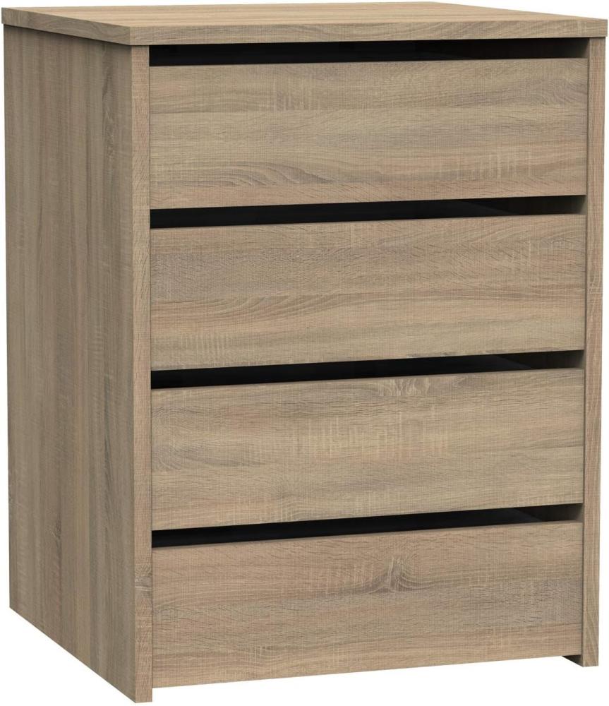 Muebles Pitarch | Kommode 4 Schubladen, Cambrian Eiche, 63,5x46x45 cm (Höhe x Breite x Tiefe), Kollektion Tibet Bild 1