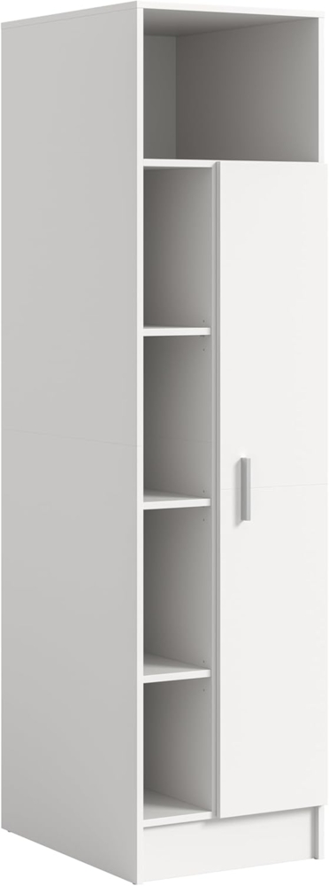 xonox. Home – Universalschrank Free 50 x 195 x 68 cm in weiß Nachbildung – Vielseitiger Hochschrank für Bad oder Hauswirtschaftsraum – Moderner Schrank mit viel Stauraum – zur Aufbewahrung & Organisation Bild 1