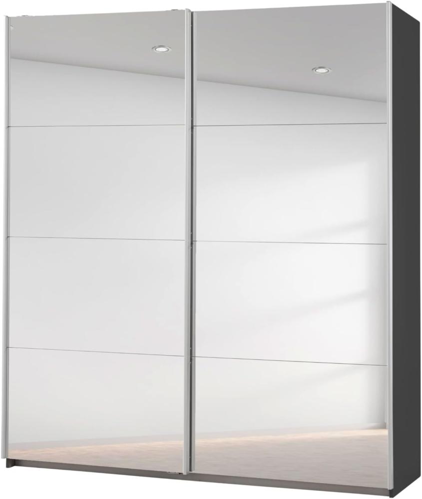 rauch möbelwerke gmbh Caracas Schwebetürenschrank, Holzwerkstoff, Grau-metallic, 181x210x62 Bild 1