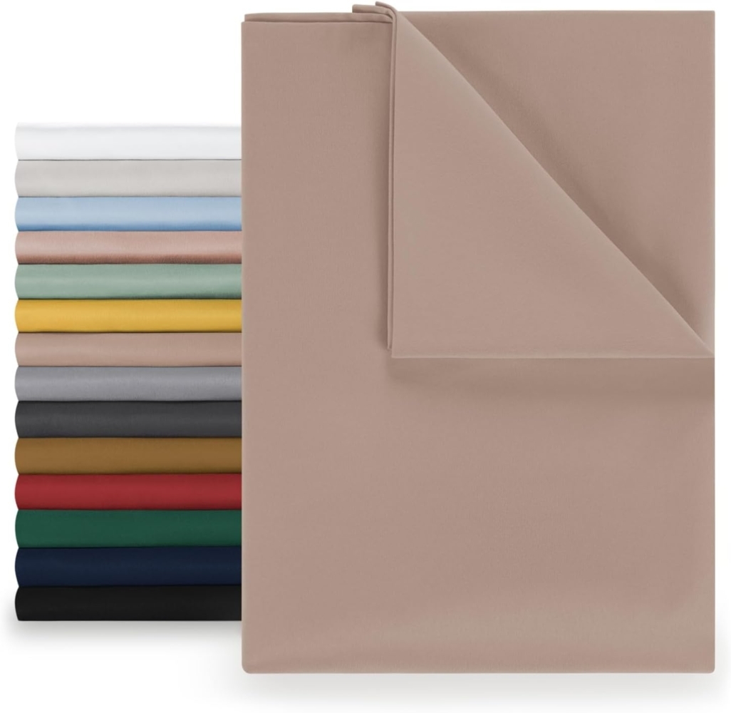 Blumtal Bettlaken Pflegeleichtes Betttuch, Oeko-TEX zertifiziert, Gummizug: ohne, aus weichem, gebürstetem Mikrofaser-Gewebe ohne Gummizug Bild 1