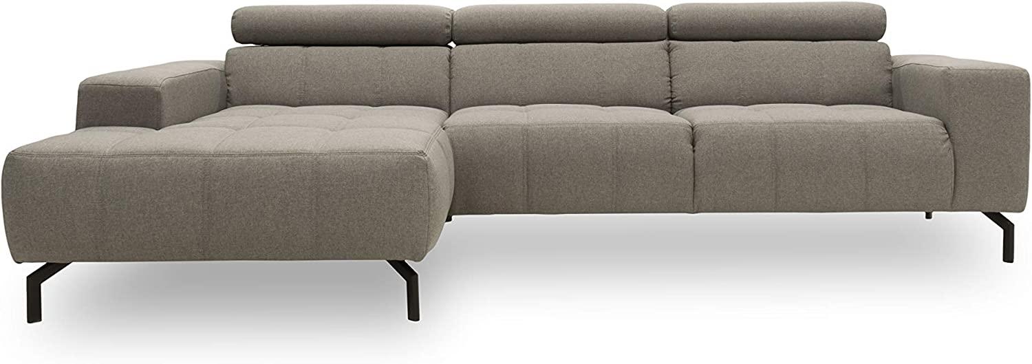 DOMO Collection Cunelli Ecksofa, Sofa mit Rückenfunktion, Polsterecke mit Relaxfunktion, 292x175x79 cm, Eckcouch in grau Bild 1