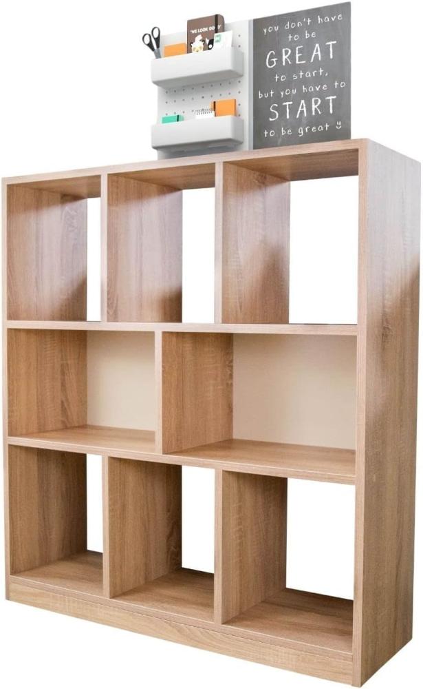 Coemo Raumteiler Split MDF 3 Etagen 8 Fächer 100x30x106 cm Standregal Bild 1