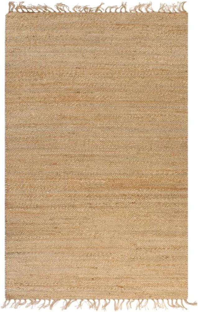 vidaXL Handgewebter Teppich Jute 120 x 180 cm Natur 133217 Bild 1