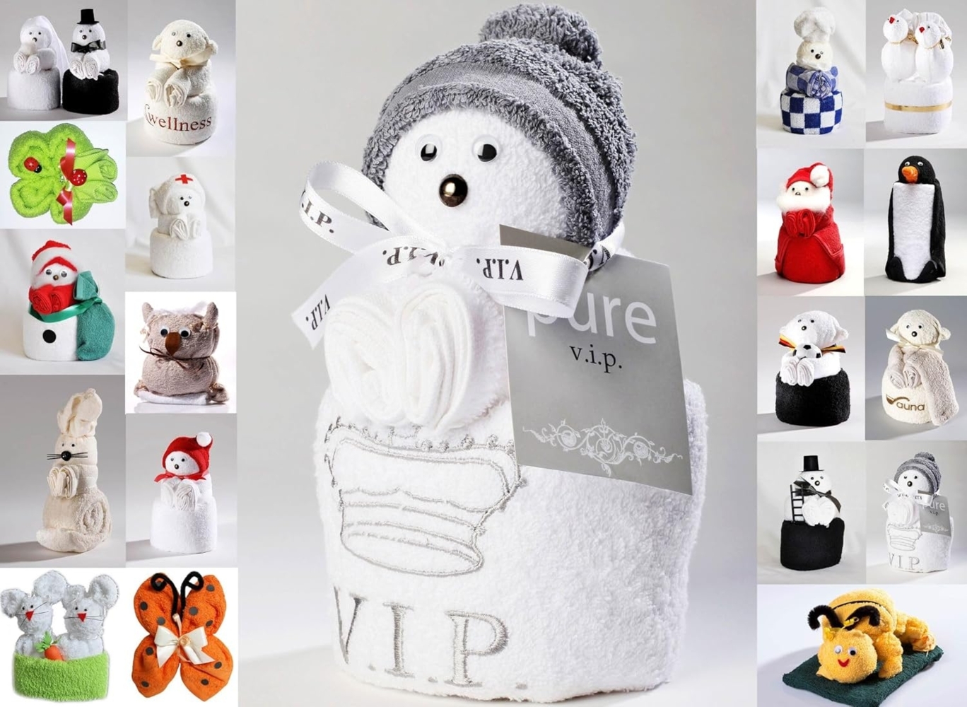 JACK Handtuch Set Frottier Geschenk Set viele Modelle Handarbeit Origami Gästetuch, (1-St), Handtuch, Waschhandschuh, gefaltete Tiere, tolle Geschenkidee Bild 1