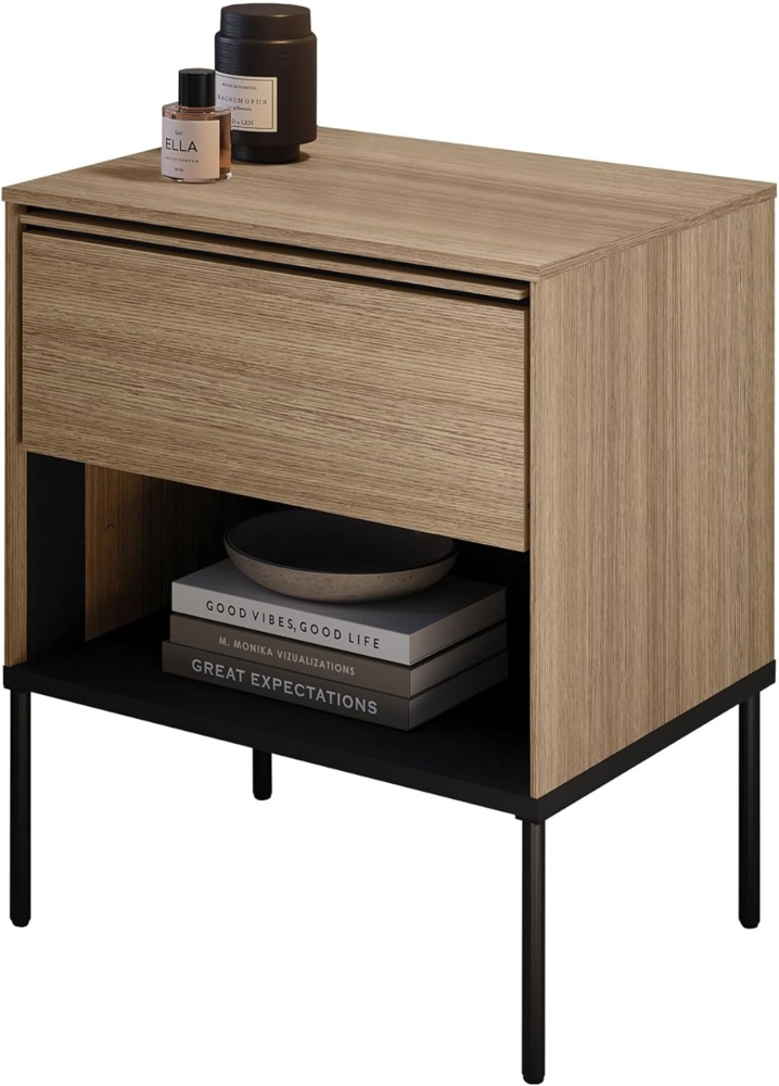 Nachttisch 1S Visso VI-10 (Farbe: Eiche Linear) Bild 1