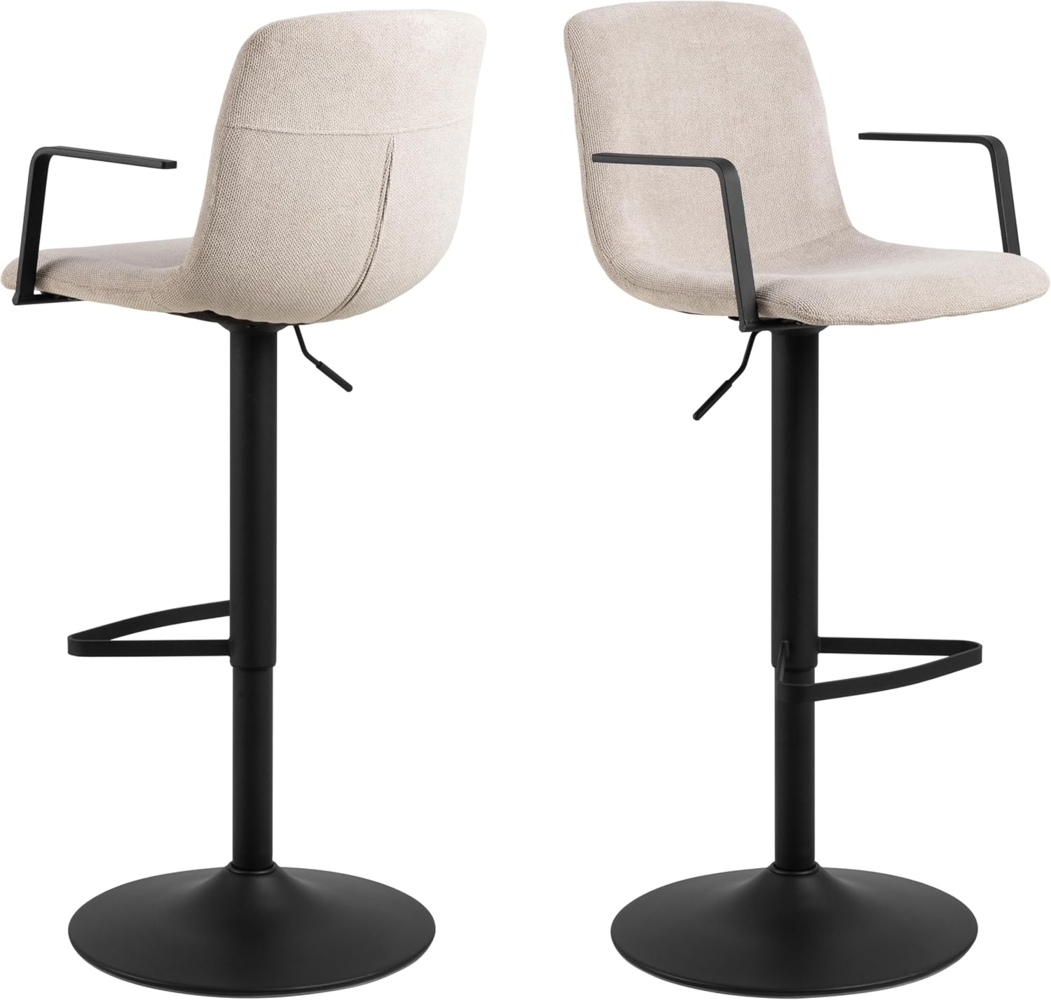 ebuy24 Barhocker 2er Set Pablo Barhocker Stoff beige. Bild 1